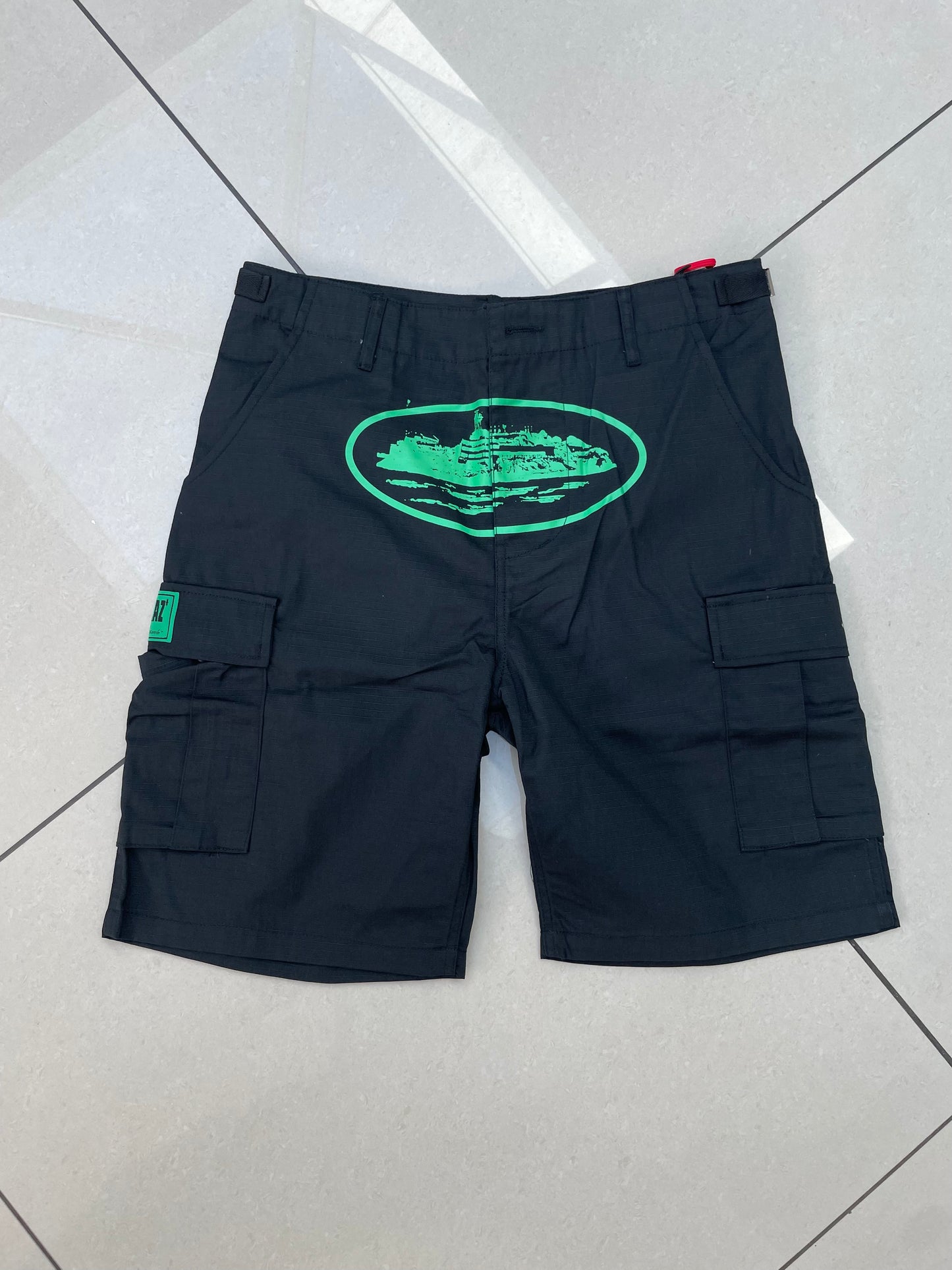 Cortiez Alcatraz Cargo Shorts - Black & Green