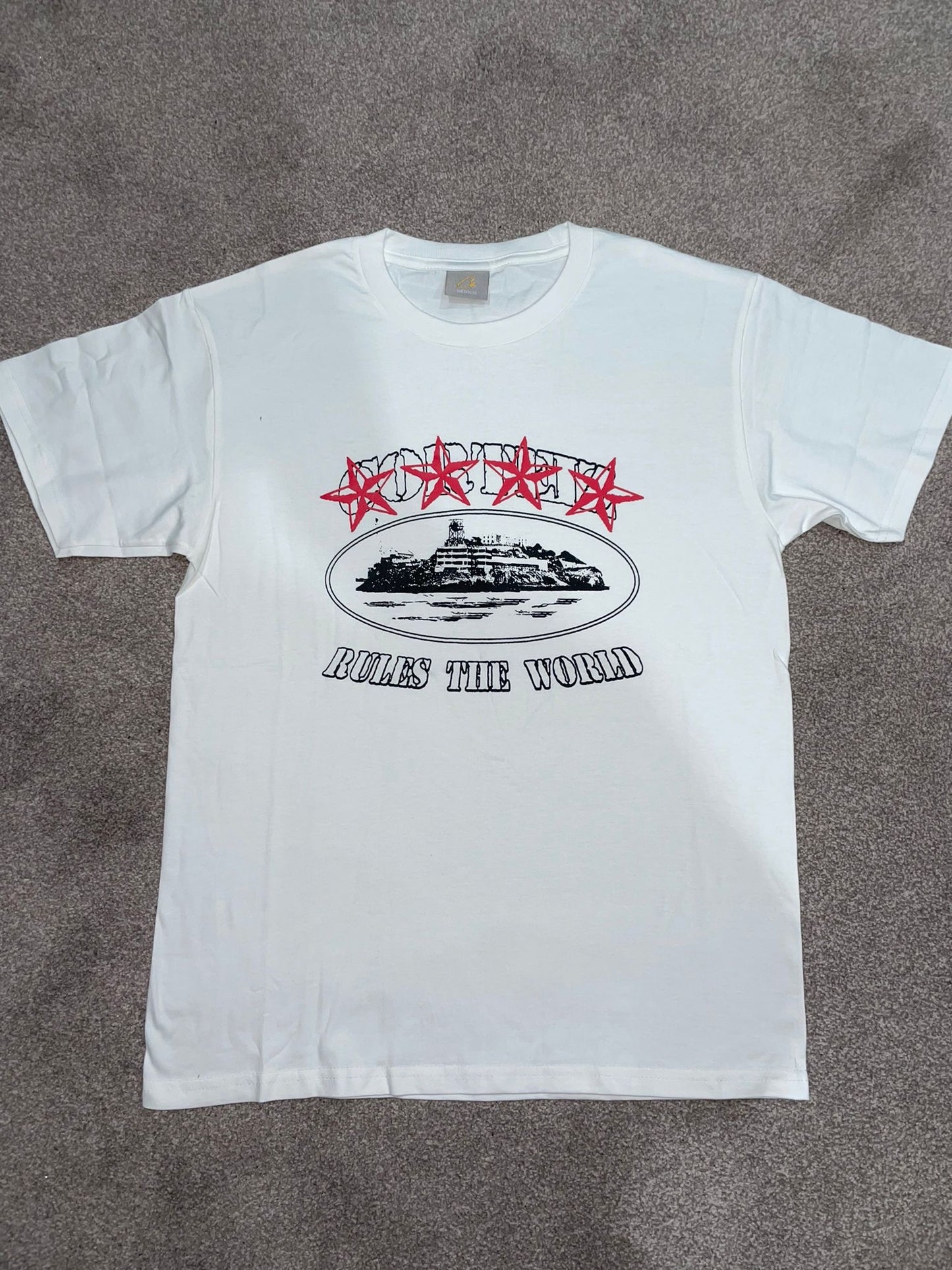 Cortiez 4 Star Alcatraz T-shirt - White & Black