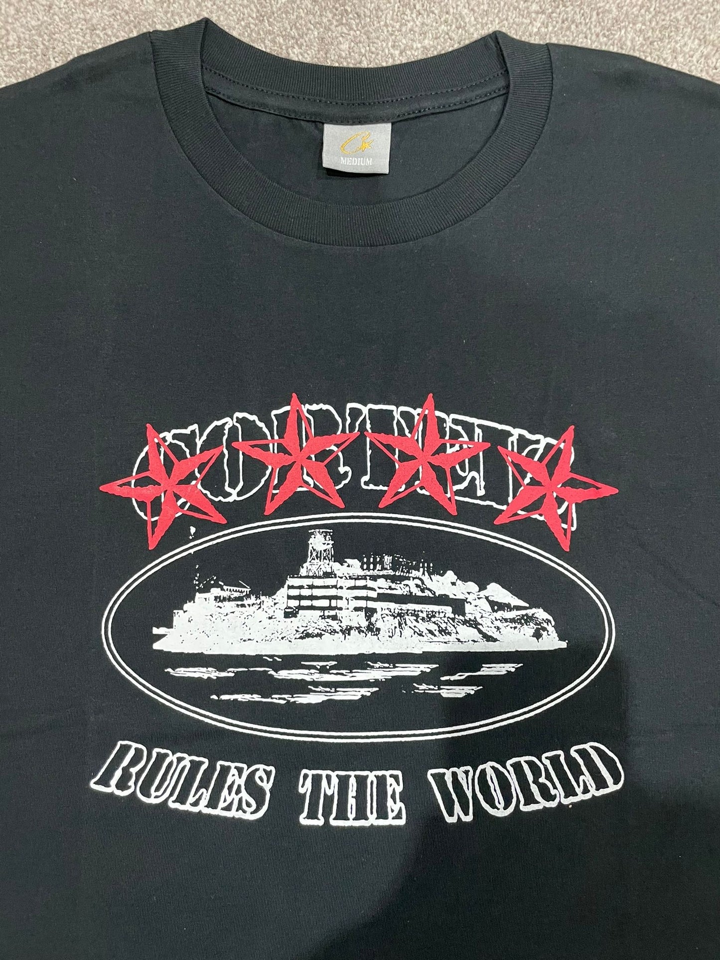 Cortiez 4 Star Alcatraz T-shirt - Black & White