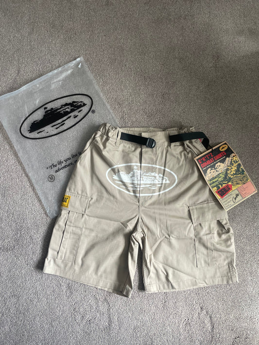 Cortiez Alcatraz Cargo Shorts - Beige /White