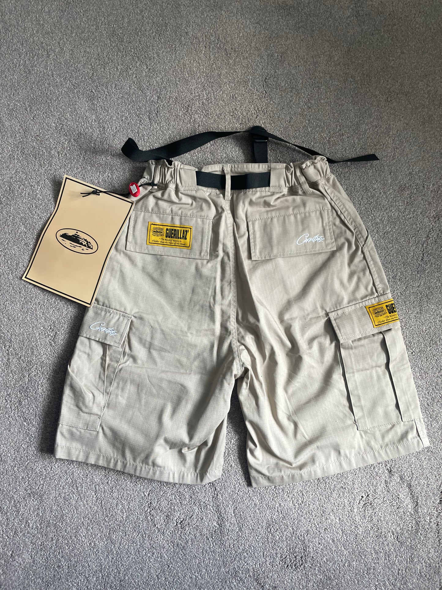 Cortiez Alcatraz Cargo Shorts - Beige /White