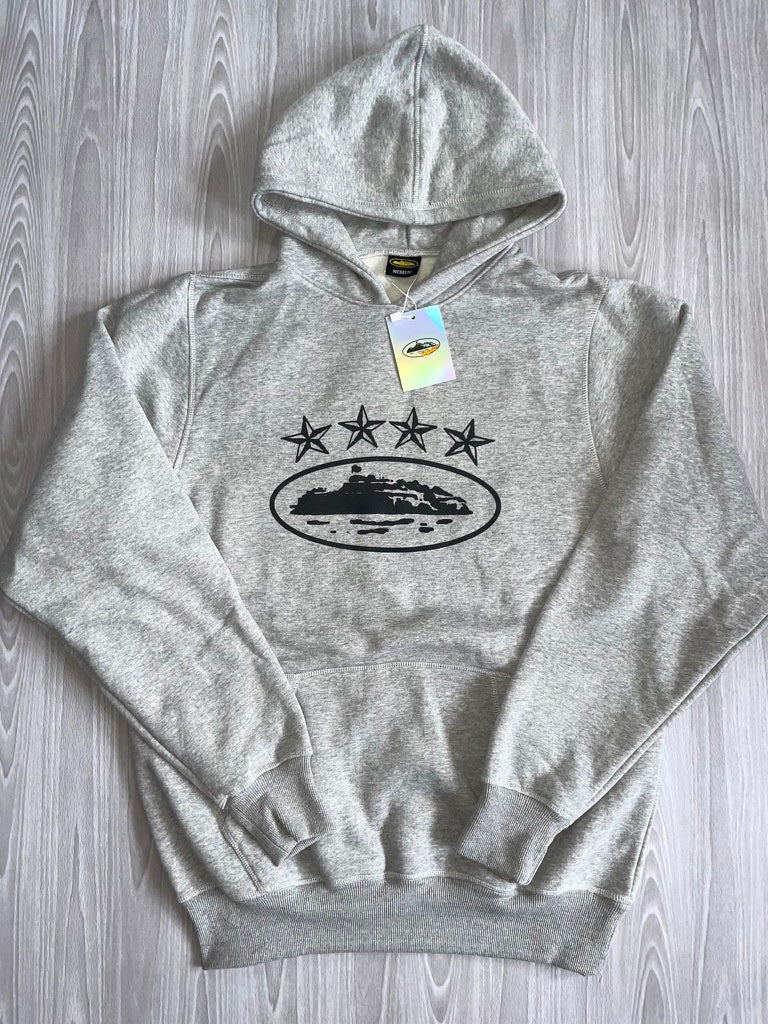 Cortiez Alcatraz 4 star Hoodie - Grey & Black