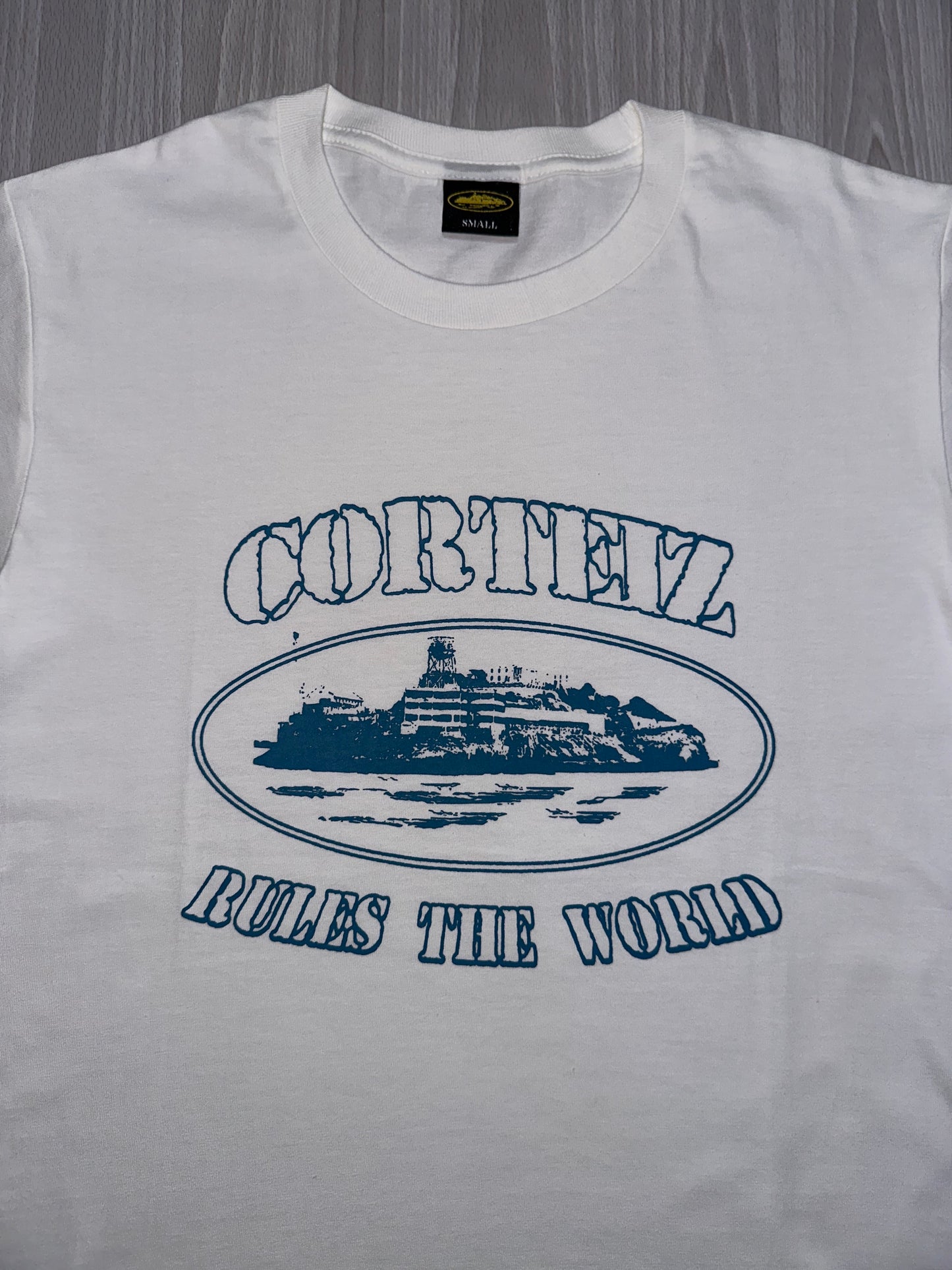 Cortiez Alcatraz T-shirt - White & Baby Blue