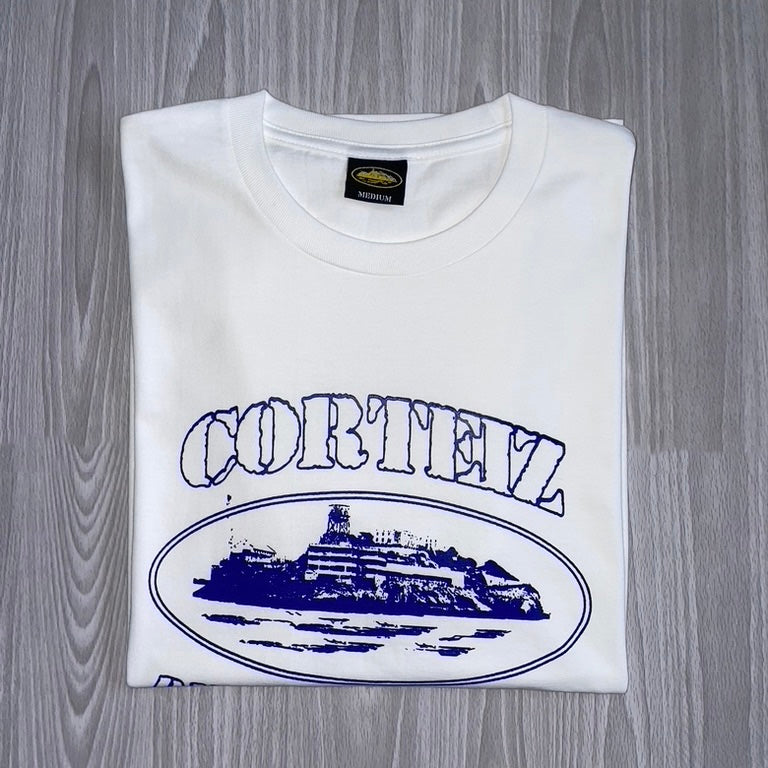 Cortiez Alcatraz T-shirt - White & Blue