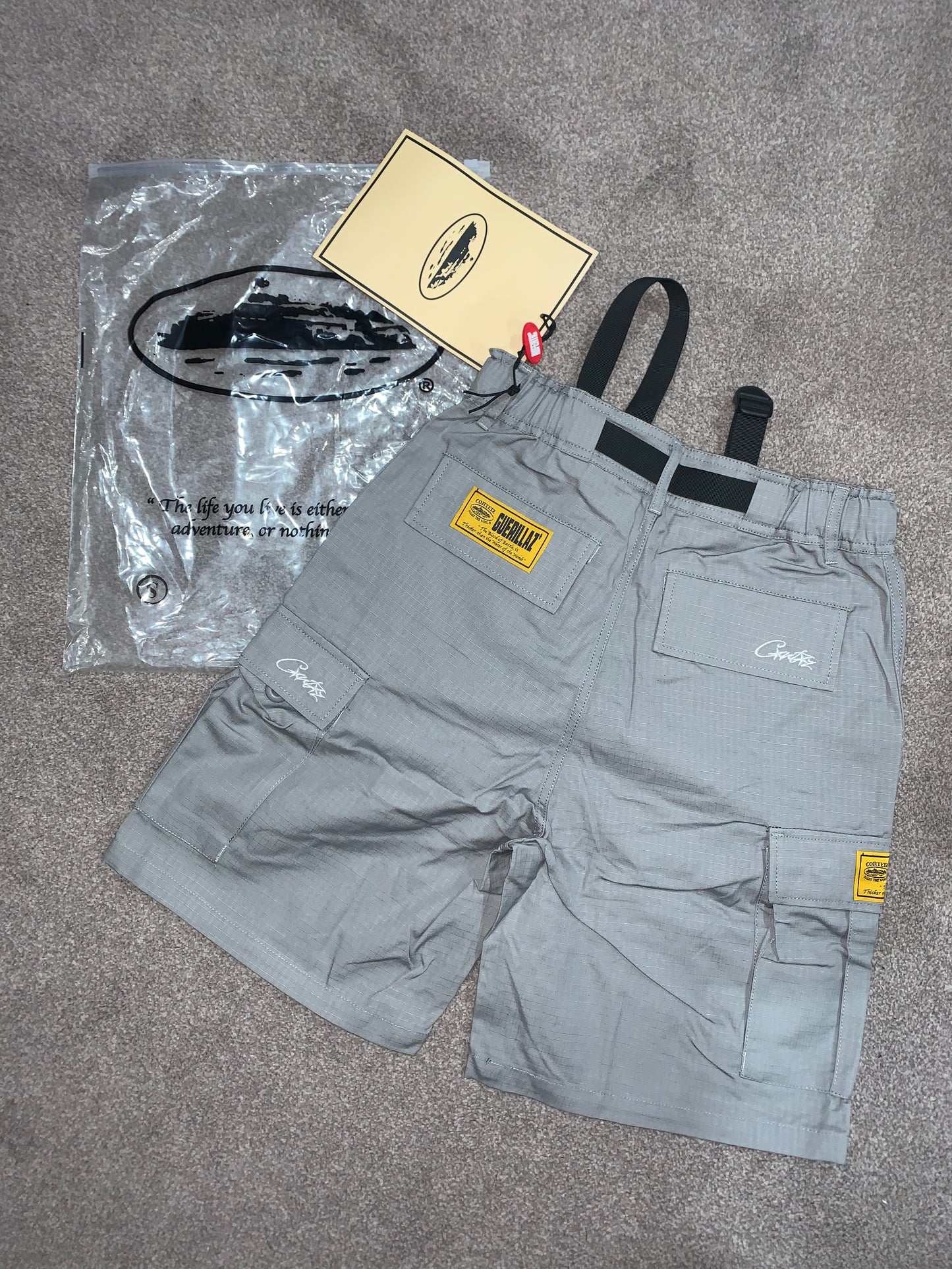 Cortiez Alcatraz Cargo Shorts - Grey /White