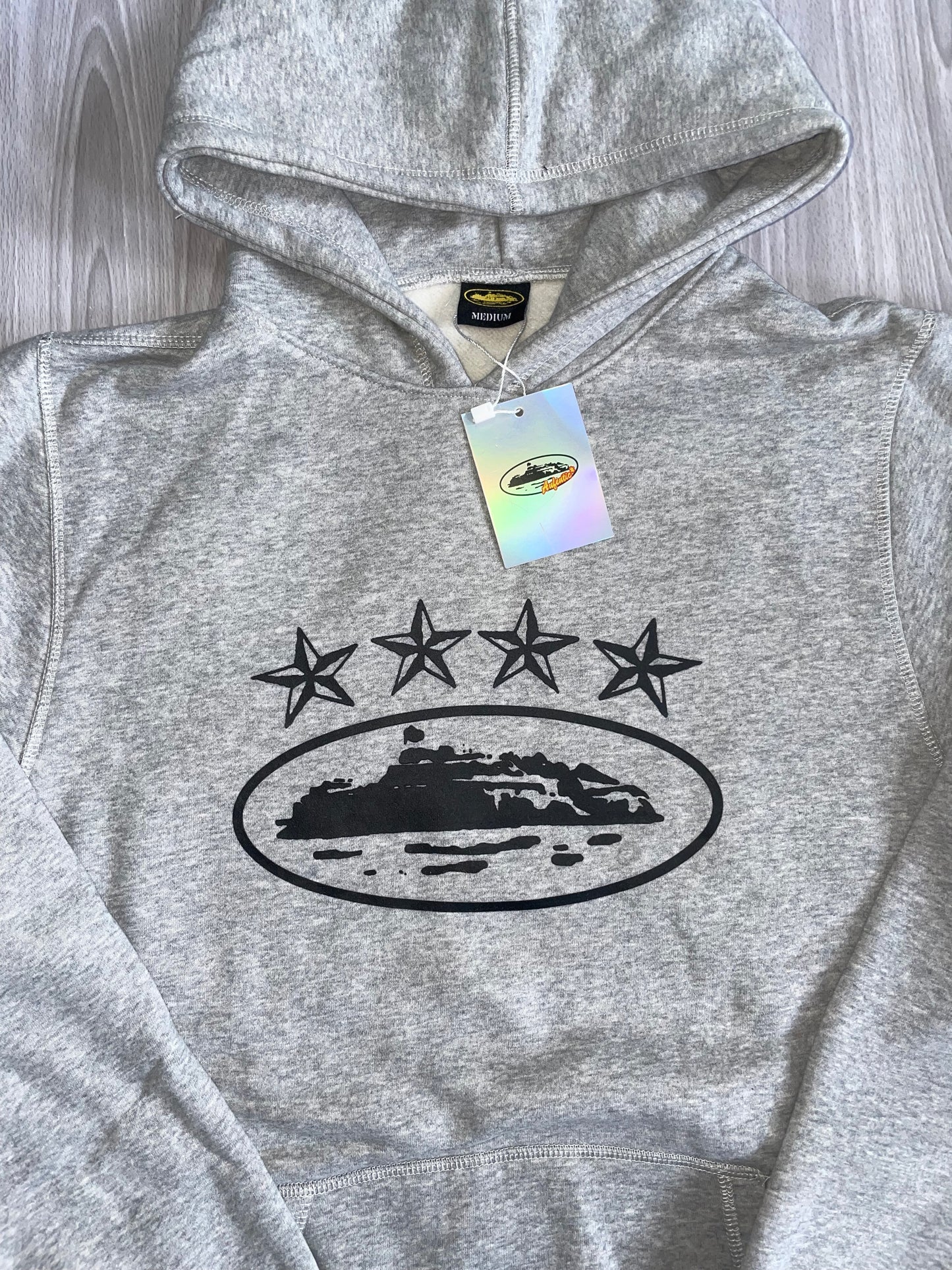 Cortiez Alcatraz 4 star Hoodie - Grey & Black