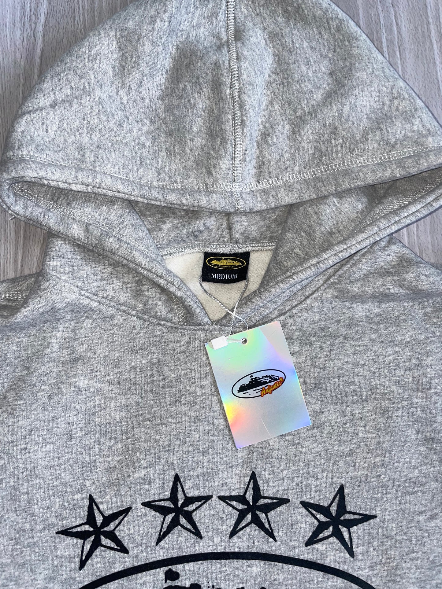 Cortiez Alcatraz 4 star Hoodie - Grey & Black